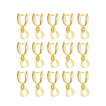 100Pcs Mini Ring Metal Pinch Clasp Bails for Beads and Pendant Jewelry