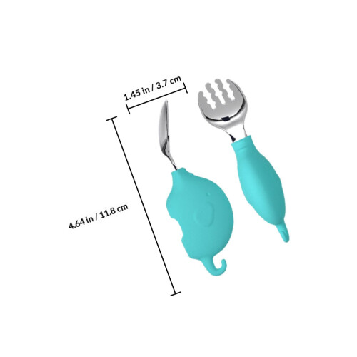 1Set Baby Voedingsset Rvs Silicone 1