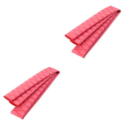 2St Hengelbescherming Rood Antislip Handvat Warmtekrimp 2