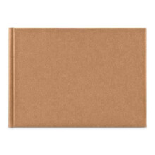 Album photo - Marron - 24 x 17 cm - 36 pages blanches - Papier kraft - Papier de bambou