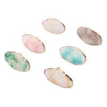 Kit de palette de nail art exquis, plaque de mélange de vernis à ongles en résine à la texture lisse, bordure dorée pour un mélange