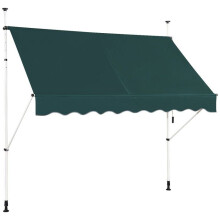 Stores banne - HELLOSHOP26 - Rétractable manuel - 200200300 cm - Hauteur réglable - Tissu oxford imperméable