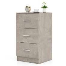 Caja de oficina - HELLOSHOP26 - 3 cajones 37x34x66,5 cm - Metal negro - Para formato carta - Antipolvo