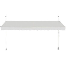 Lojas banne - HELLOSHOP26 - Toldos retráteis 400 cm - Bege - Altura ajustável 200-300 cm - Alumínio