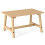 Mesa baja - HELLOSHOP26 - 90x55x50 cm - Rectangular - Madera natural - Soporte 125 kg - Interior/exterior 1