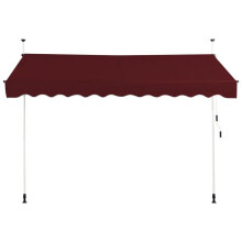 Toldo retrátil - HELLOSHOP26 - 300x125 cm - Altura e ângulo ajustáveis - Tecido Oxford PU - Estrutura de alumínio
