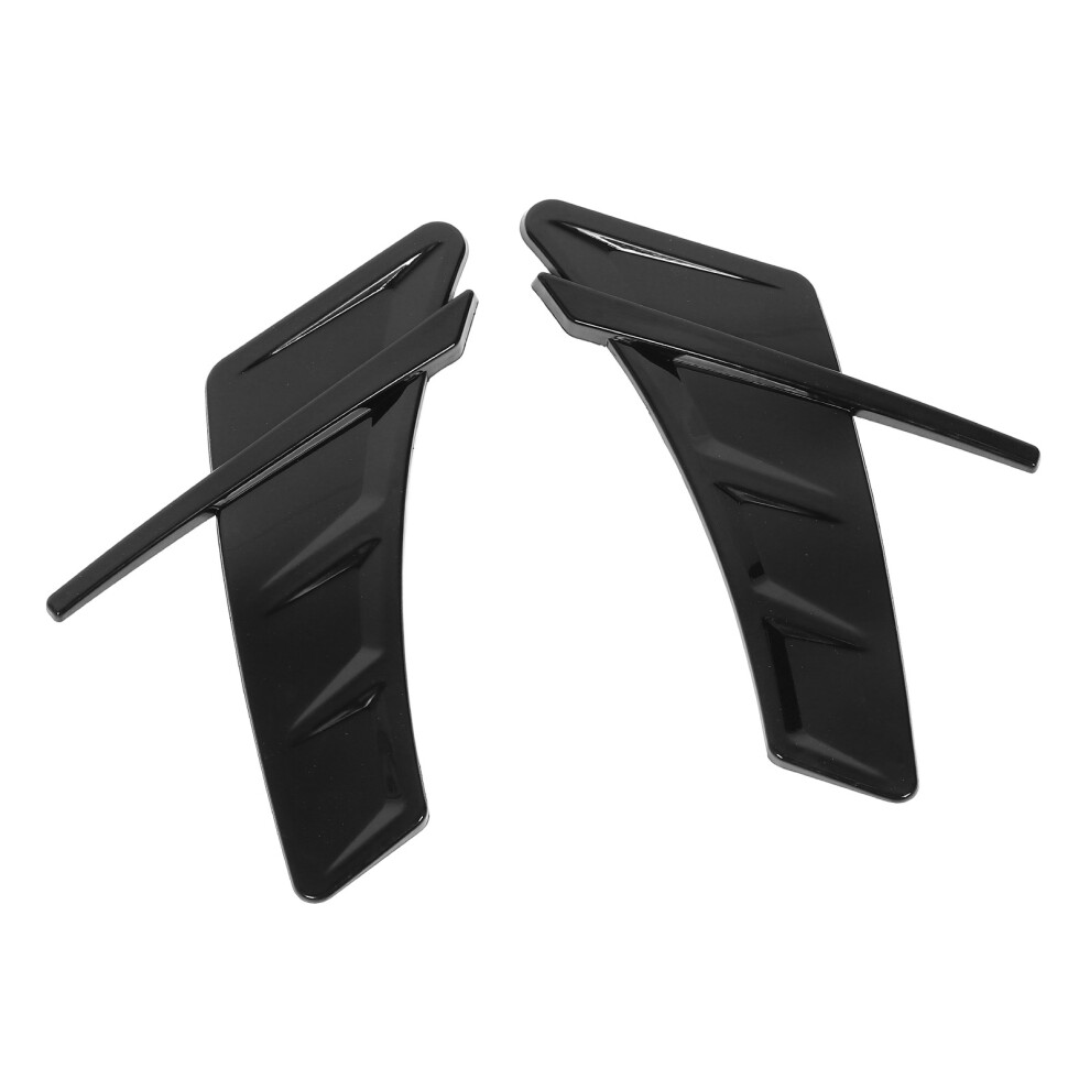 Universal Glossy Tpu Car Air Wing Vent Trim Cover Left & Right Black 3661385082738