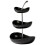 Fruit Stand with 3 Levels, Ceramic Bowls, SpaceSaving, Black 1