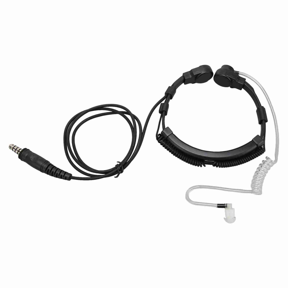 Throat Microphone Headset Coiled Walkie Talkie Earpiece For Xtn2650 U94 Ptt 7641371061028