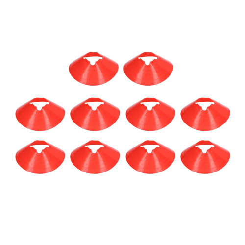 Soccer Disc Cones 8cm 10 Pack - Large Marker & Training Obstacle Discs 1