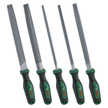 Bosch Set of 5 files (round/half-round/flat/triangular/square; hard carbide steel; medium course 2; Softgrip)