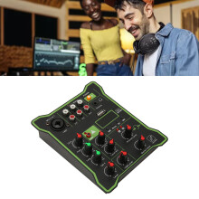 Mini 5 Channel Lossless Bluetooth Sound Mixer with U Disk Playback and Compact Aluminum Alloy Body