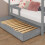 Rollcontainer Aufbewahrung oder Bett - grau für Bett 120 x 160 cm 1