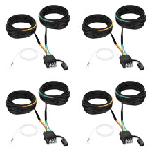 4pcs 22FT 4 Pin 5 Wire Trailer Wiring Harness,Trailer Light Kit 5 Wire 4 Pin Harness Trailer Connector Wire Plug