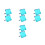 8Pcs Adjustable Blue ABS Foldable Music and Book 5