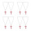 8Stk Pinkes Auto Anhänger Rückspiegel Schmuck 6