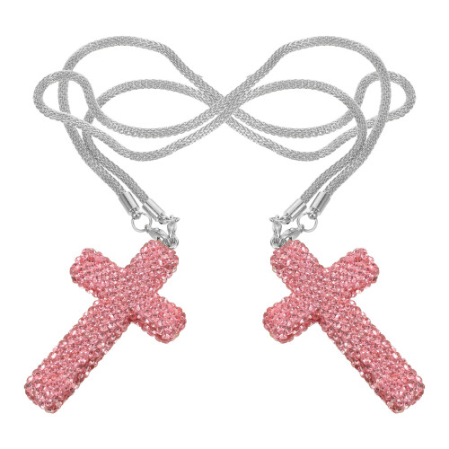 8Stk Pinkes Auto Anhänger Rückspiegel Schmuck 2