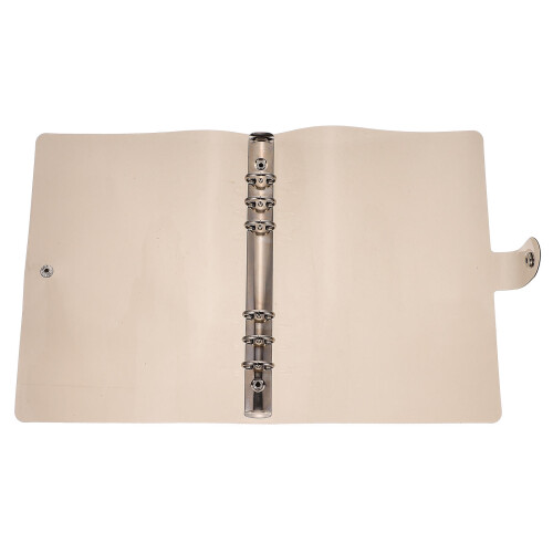 2Pièces Protège-Notepad PVC Noir Avec 6 Anneaux Pour