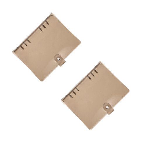 2Pièces Protège-Notepad PVC Noir Avec 6 Anneaux Pour 2
