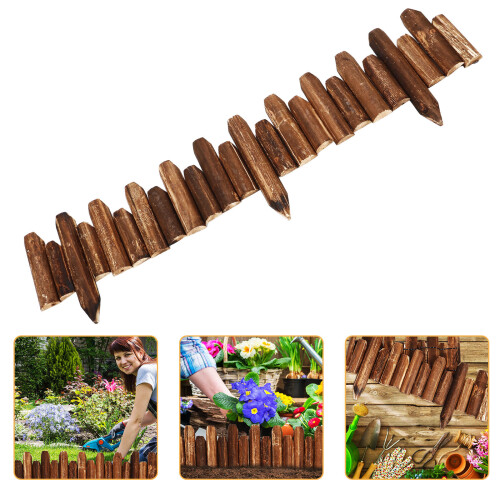 Garten Holzzaun Mini Zaunelement Leichtbraun Für Gartendekor