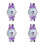 4Stk Analog-Digital Kinderuhr Cartoon Pinguin 10