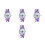 4Stk Analog-Digital Kinderuhr Cartoon Pinguin 6