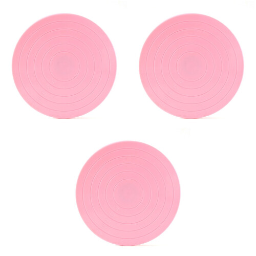 3St Robuuste Plastic Taartspinner Met , Roze Kleur 2