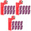 3Ensembles Picots Violet Pour Chaussures De Golf En Aluminium 5