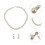 2Sets Parel Ketting Met Oorbellen Set Wit Bruiloft 9