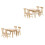 2Sets Beige Mini Poppenhuis Meubel Set Model Accessoires 3