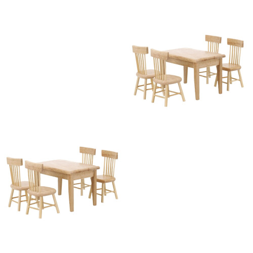 2Sets Beige Mini Poppenhuis Meubel Set Model Accessoires 2