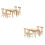 2Sets Beige Mini Poppenhuis Meubel Set Model Accessoires 6