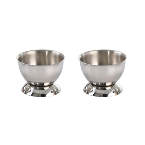 6Pièces Support Œuf Boiled En Acier Argenté Moderne