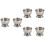6Pièces Support Œuf Boiled En Acier Argenté Moderne 7