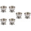 6Pièces Support Œuf Boiled En Acier Argenté Moderne 8