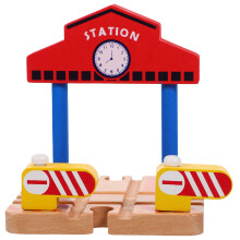 4Pièces Accessoire Gare En Bois Pour Jeux De Simulation Et Bricolage