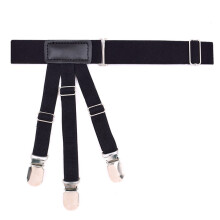 3St Zwarte Shirt Suspenders Met Antislip Voor Perfect Shirt Behouden