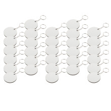 2Sets Wit Sublimatie Sleutelhanger Pendent Set Voor DIY Decor