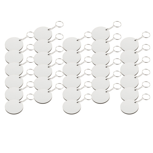 2Sets Wit Sublimatie Sleutelhanger Pendent Set Voor DIY Decor