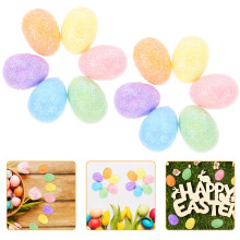 4St Schuim Paaseieren DIY Glitter Mini Decoratie Kleurrijk Voor Feest