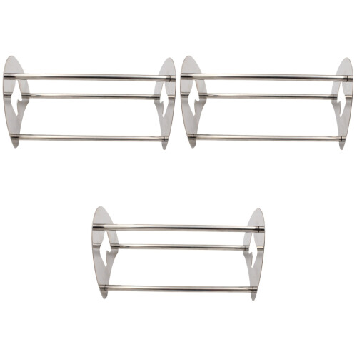 3Pcs Stainless Steel Forceps Rack Silver Durable Stand 2