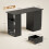 Homcom HOMCOM 120cm PC Table Workstation Computer Desk w/ Drawers, 3 Shelves Black 3