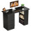 Homcom HOMCOM 120cm PC Table Workstation Computer Desk w/ Drawers, 3 Shelves Black 2