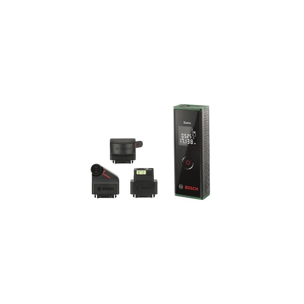Bosch Zamo Laser Measure With 3 Adapters (Measuring Distance Up To 25M)