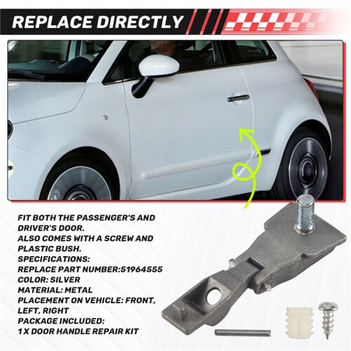 Chrome Outer Door Handle Hinge Repair for  500 51964555 1