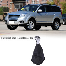 Black for Great Wall Hover H5 Car Manual 5 Speed Gear Shift Knob Lever Gear Shift Lever Trim Dust Cover