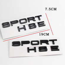 Letras Pretas Brilhantes Sport Hse Trunk Tailgate Placa de Identificação LOGO para