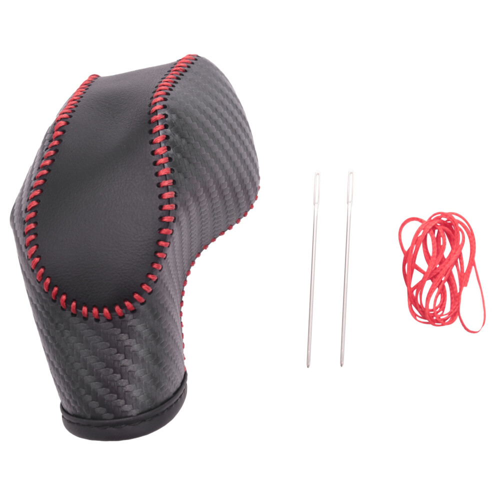 Car Pu Carbon Gear Shift Knob Cover For Ecosport Escape / Fusion /C-Max Energi Wagon / Fiesta / Focus Red 4711358889679