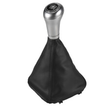 Perilla de Cambio de Marchas de Coche de 6 Velocidades Cubierta de Bota de Polaina para C / e / GLK W203 W204 C300 W207 W212 Plateado