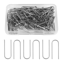 150 Pieces High Temperature Nichrome Wire Jump Rings, U Hanger Hooks for Hobbyists DIY Pendant,Ornaments,Fusing in Glass